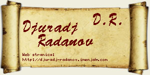 Đurađ Radanov vizit kartica
